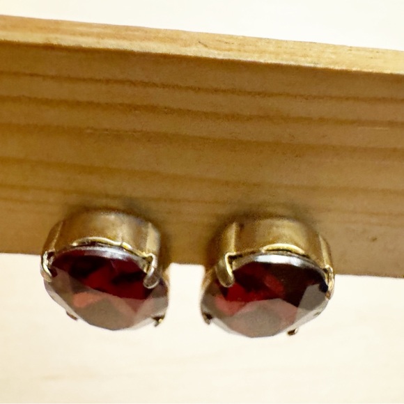 Stunning Vintage Large Root Beer Brown Rhinestones ClipOn Earrings Made in China - Picture 3 of 7